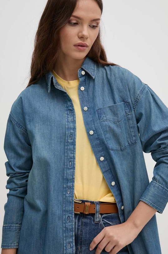 Rifľová košeľa Lauren Ralph Lauren modrá 200940311