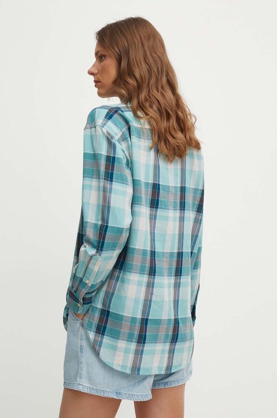 Oblečenie Bavlnená košeľa Lauren Ralph Lauren 200947644 tyrkysová