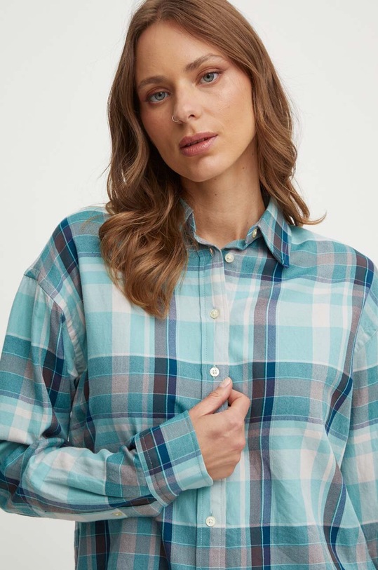 Lauren Ralph Lauren koszula bawełniana turkusowy 200947644