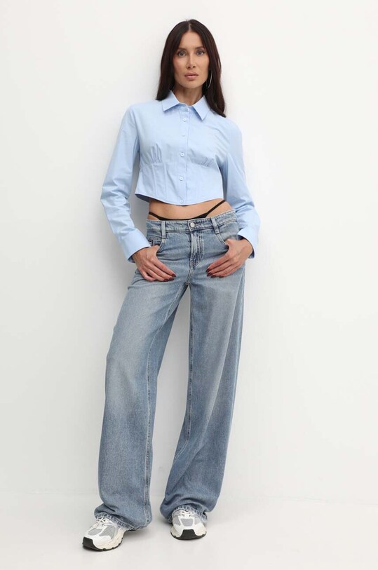Miss Sixty camasa din bumbac 6L2XJ1440000 XJ1440 L/S SHIRT 6L2XJ1440000 albastru AW24