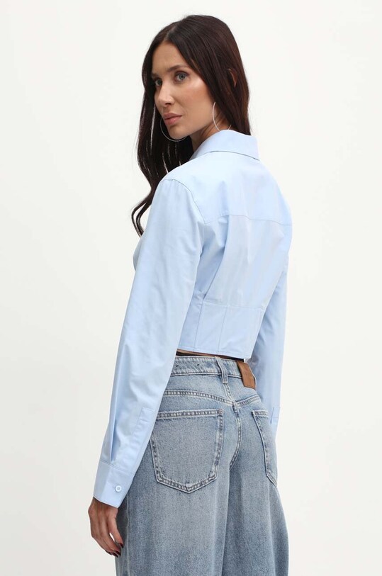 Îmbrăcăminte Miss Sixty camasa din bumbac 6L2XJ1440000 XJ1440 L/S SHIRT 6L2XJ1440000 albastru