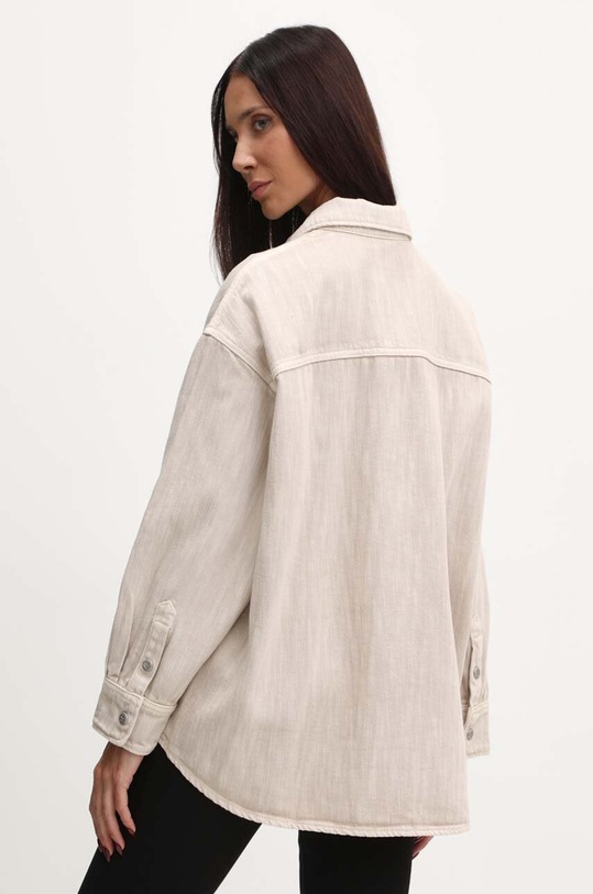 Ρούχα Βαμβακερό πουκάμισο Miss Sixty 6L2XJ1340000 XJ1340 L/S DENIM SHIRT 6L2XJ1340000 μπεζ