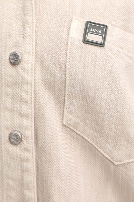 Βαμβακερό πουκάμισο Miss Sixty 6L2XJ1340000 XJ1340 L/S DENIM SHIRT 6L2XJ1340000 μπεζ
