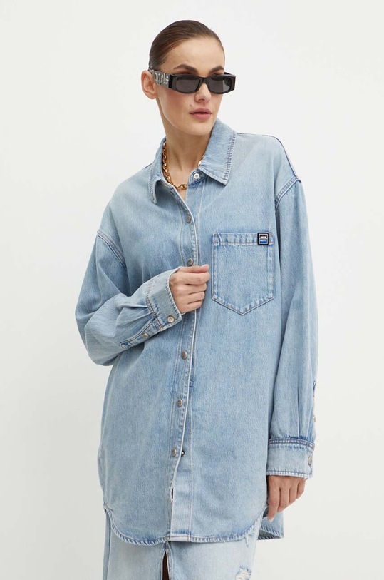 Miss Sixty camasa jeans 6L2XJ2010000 XJ2010 lung albastru 6L2XJ2010000