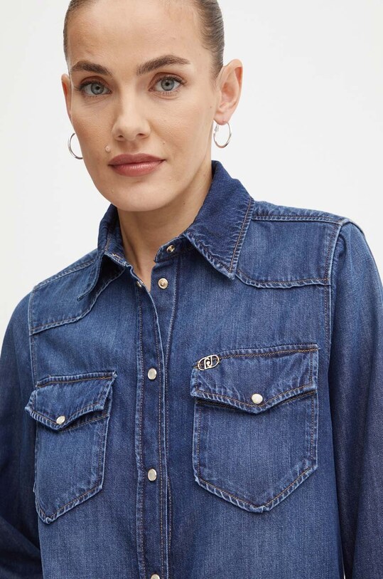 Košile Liu Jo námořnická modř UF4180.D4851