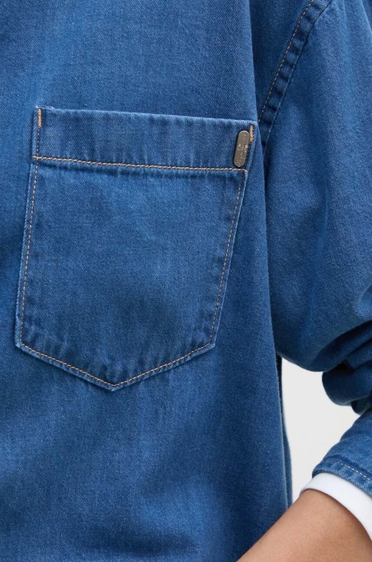 Pepe Jeans camasa jeans BOYFRIEND SHIRT PL304895HT8 albastru