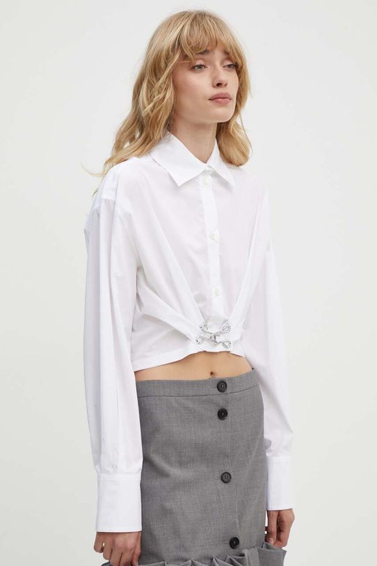 Moschino Jeans koszula bawełniana biały 0203.8231