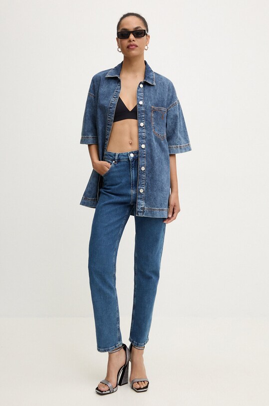 Moschino Jeans camasa jeans 0214.8224 albastru AW24