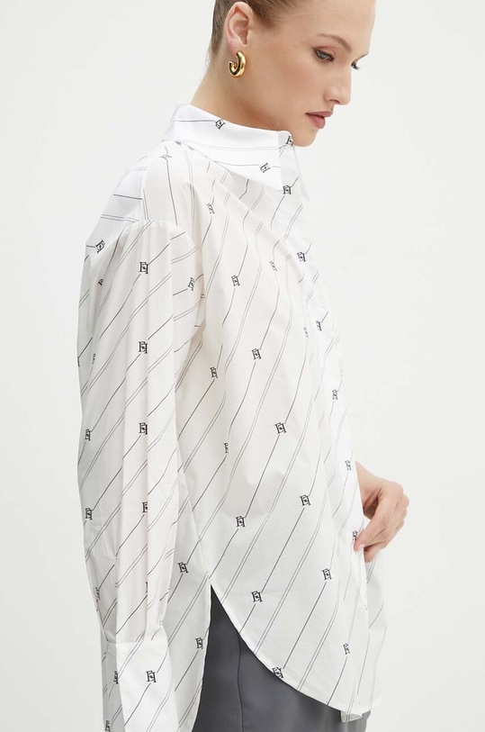 Elisabetta Franchi koszula bawełniana wzorzyste biały CA06746E2