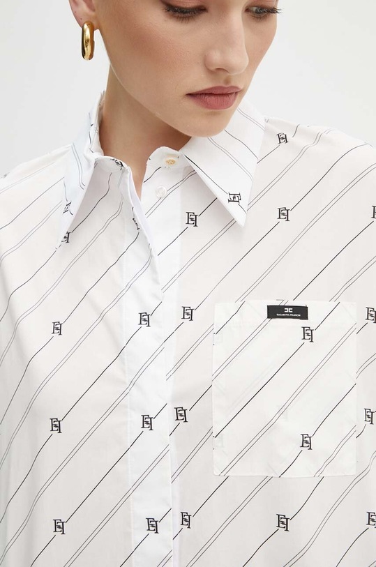 Elisabetta Franchi koszula bawełniana CA06746E2 biały