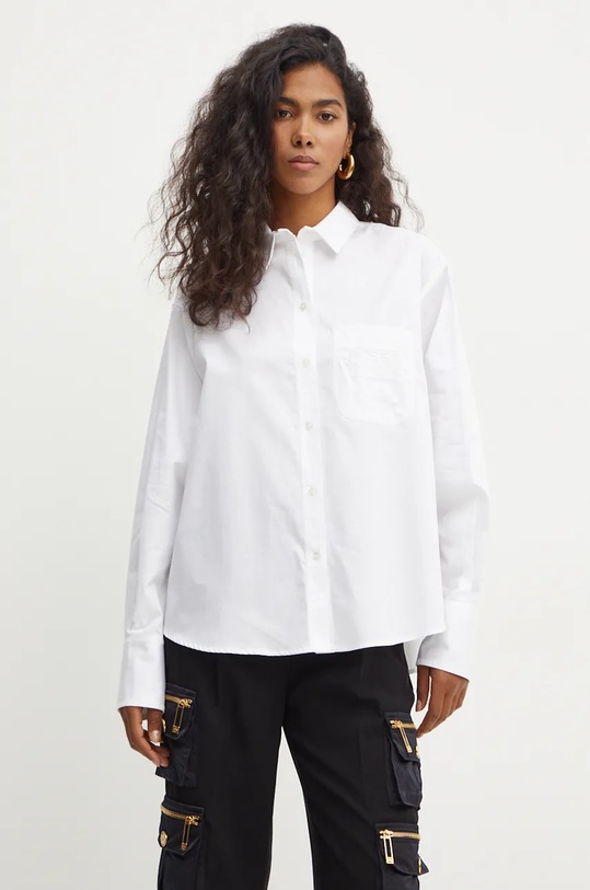 Elisabetta Franchi camicia in cotone applique bianco CA07746E2