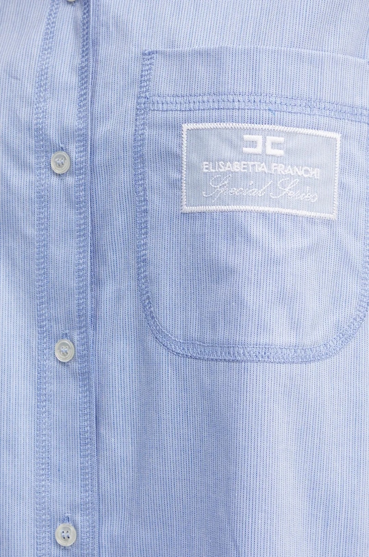 Elisabetta Franchi camasa din bumbac CA07746E2 albastru