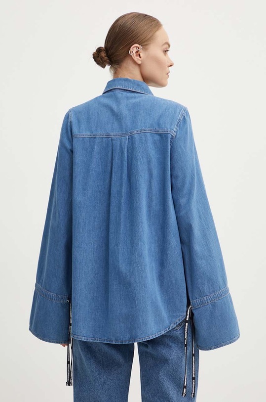 Ruházat Karl Lagerfeld Jeans pamut ing 245J1601 kék