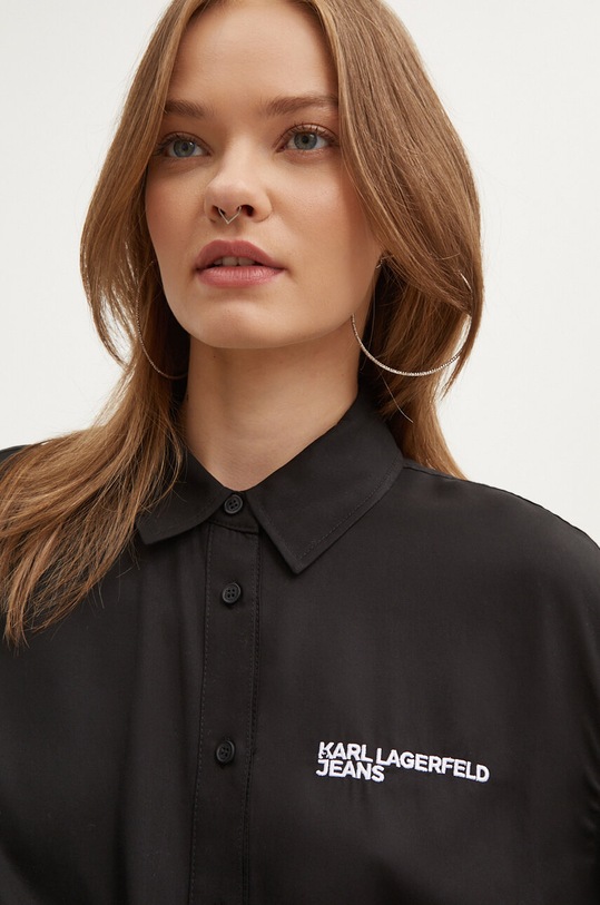 Риза Karl Lagerfeld Jeans черен 245J1603