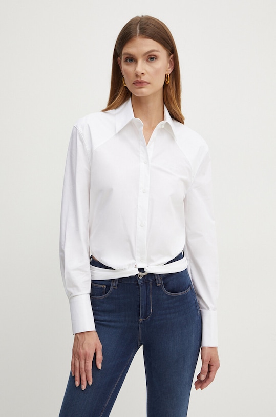 Karl Lagerfeld koszula bawełniana bawełna biały 245W1609