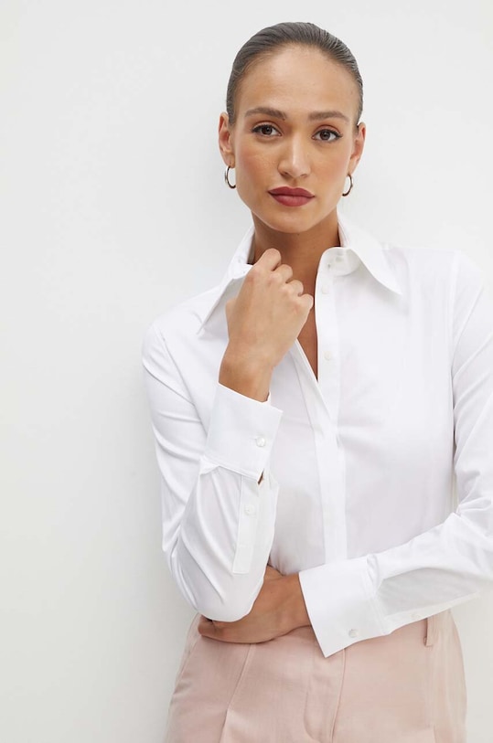 Karl Lagerfeld koszula z elastanem biały 245W1613