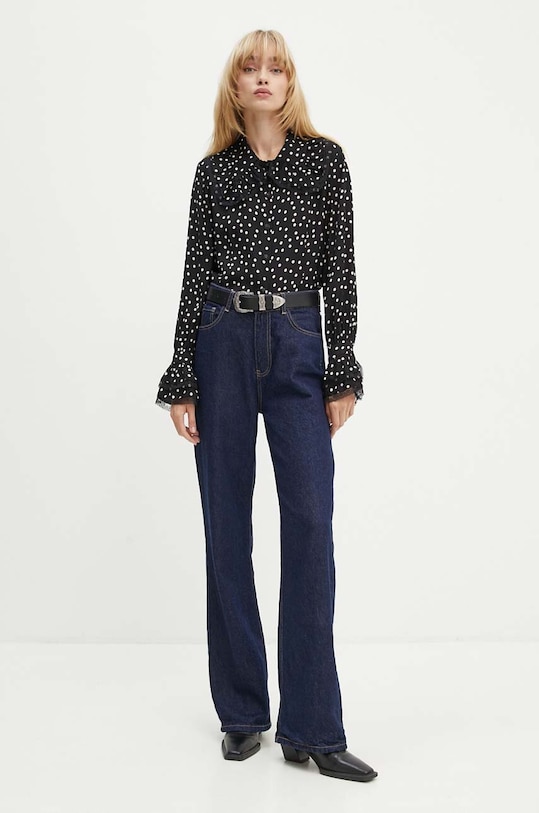 The Kooples koszula FCCL29005K czarny AW24