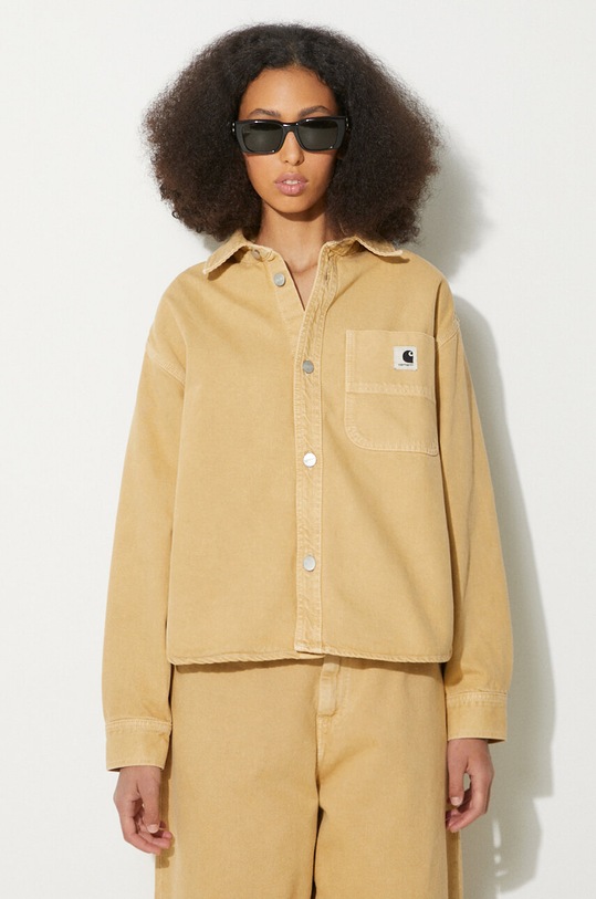 Carhartt WIP giacca di jeans Georgia non isolato beige I033747.1YH4J