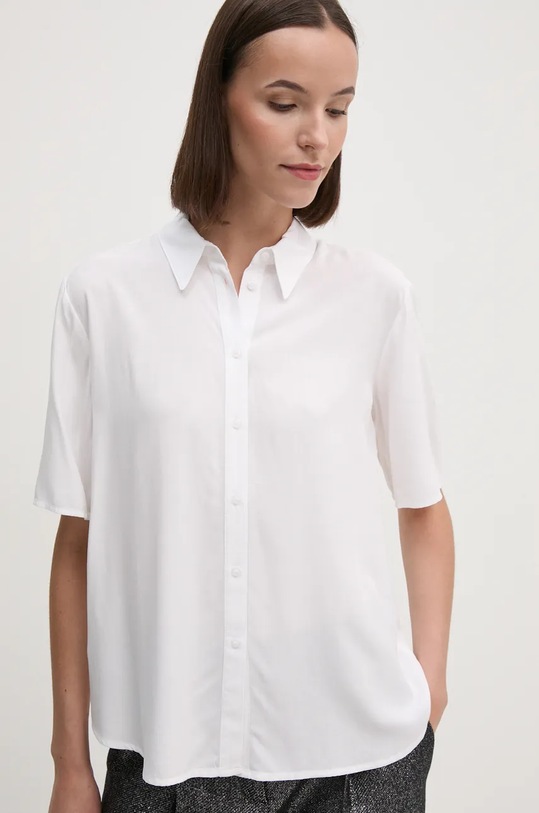 Košile United Colors of Benetton hladký bílá 5WPWDQ092