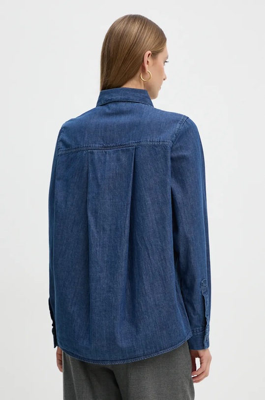 Ρούχα Τζιν πουκάμισο United Colors of Benetton 5FV6DQ096 σκούρο μπλε