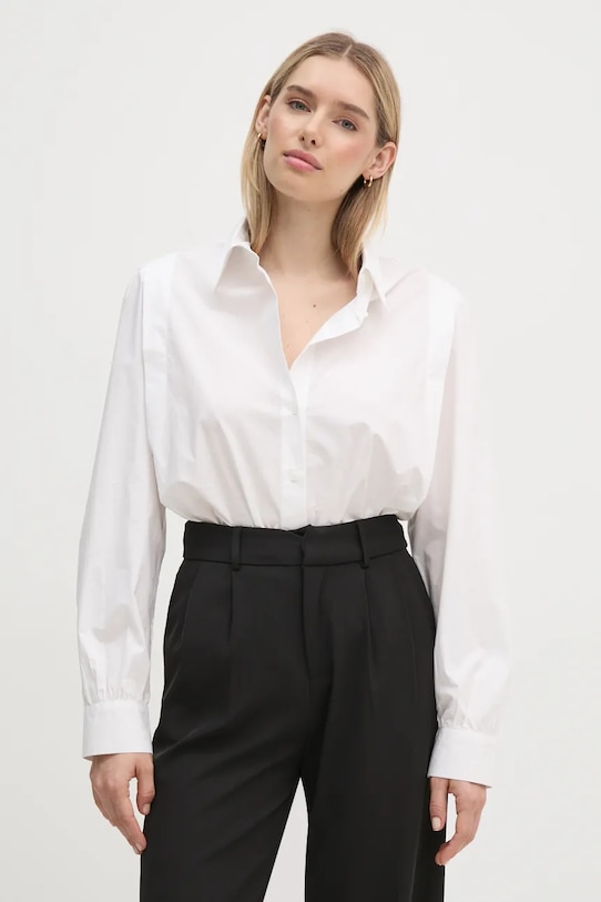 United Colors of Benetton koszula bawełniana bawełna biały 5UJFDQ09C