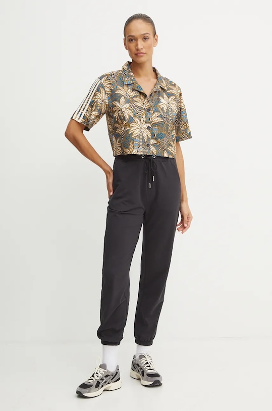 Košeľa adidas x Farm Rio IW5184 modrá AW24