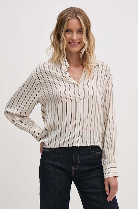United Colors of Benetton camasa lung bej 5TUQDQ0BK