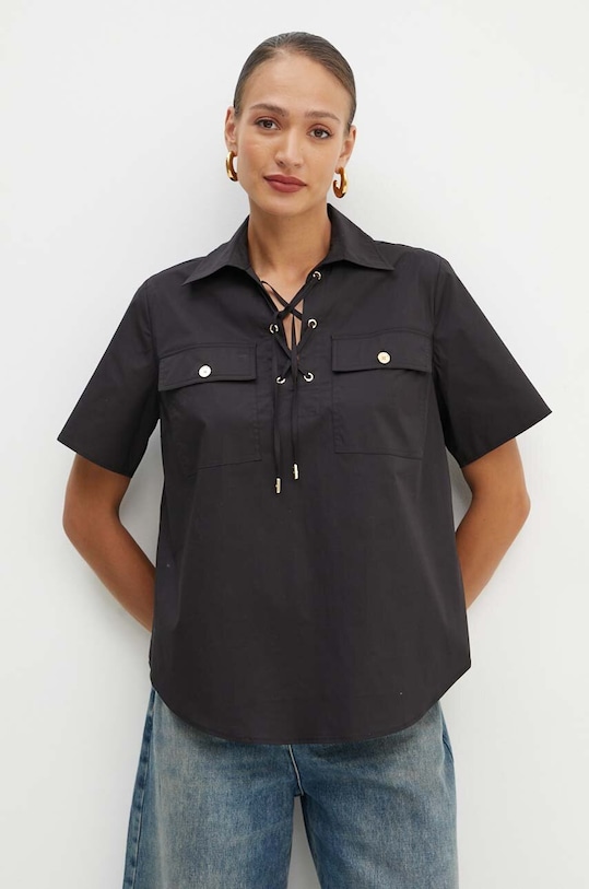 MICHAEL Michael Kors bluza cu guler negru MT440OGF4C