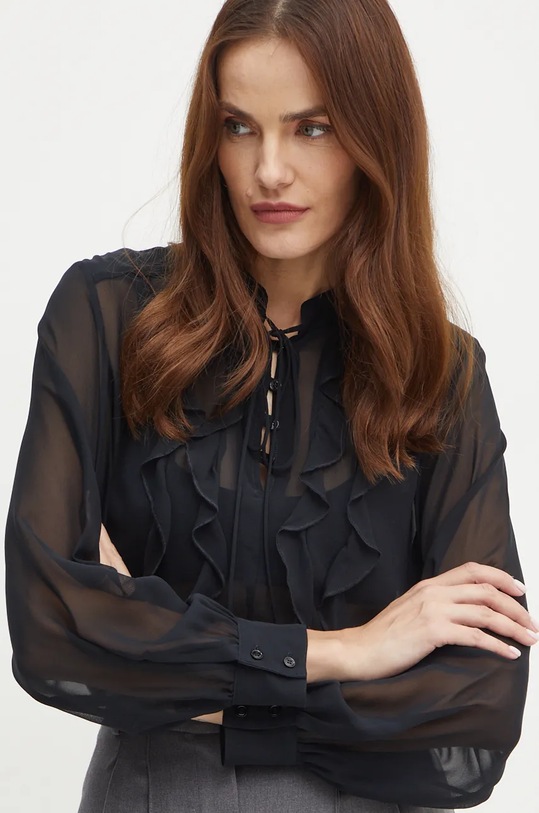 Hedvábná halenka Marella černá 2423116141200