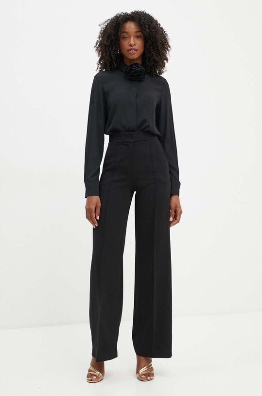 Hodvábna košeľa Marella 2423116181200 čierna AW24