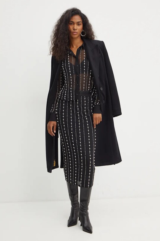 Versace Jeans Couture cămașă 77HALI13.CJM01 negru AW24