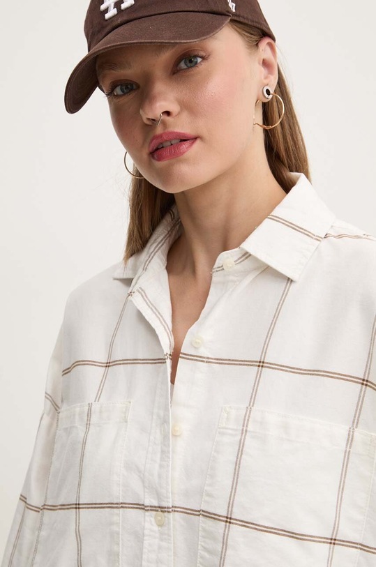 Vans camasa din bumbac alb VN000HHAFS81