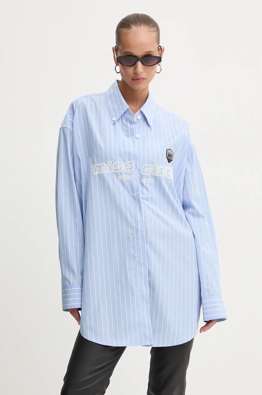 Miss Sixty camasa din bumbac imprimeu albastru 6L3XJ5100000