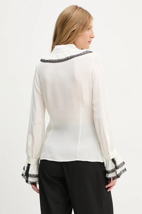 Îmbrăcăminte The Kooples camasa de matase FCCL29004K alb