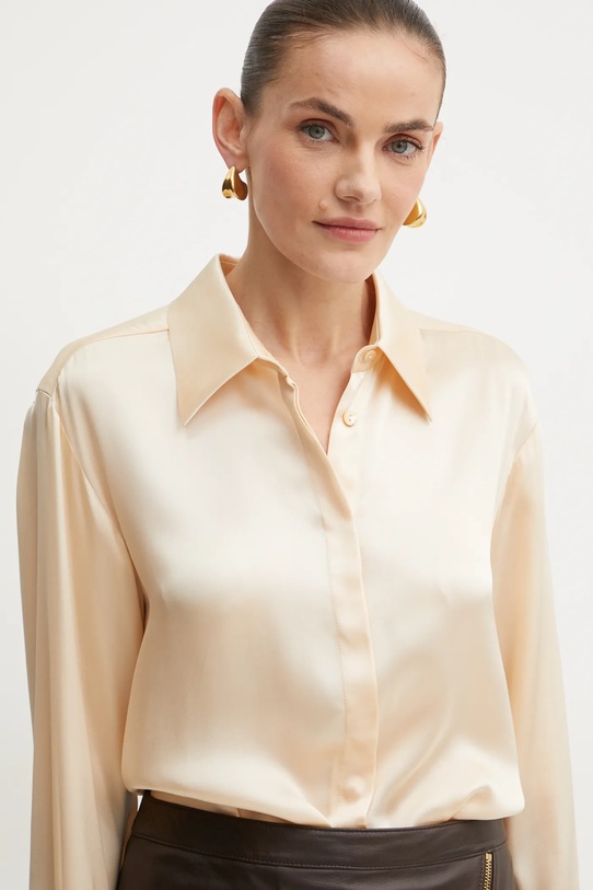 Luisa Spagnoli cămașă de mătase LEVRIERO bej 541544