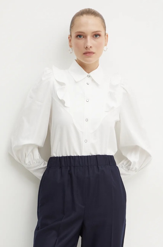 Weekend Max Mara camicia in cotone semplice bianco 2425116016600