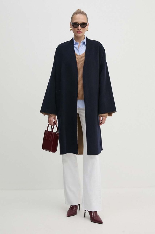 Weekend Max Mara koszula bawełniana 2425116052600 niebieski AW24