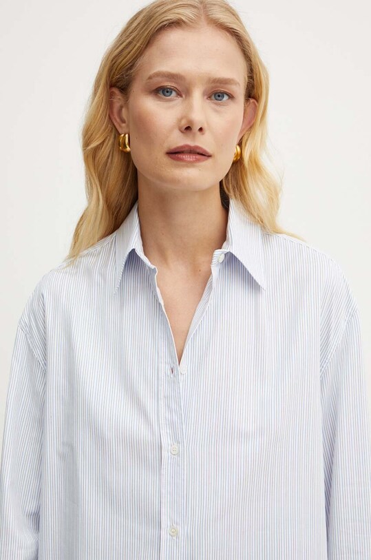 Weekend Max Mara camasa din bumbac albastru 2425196016600