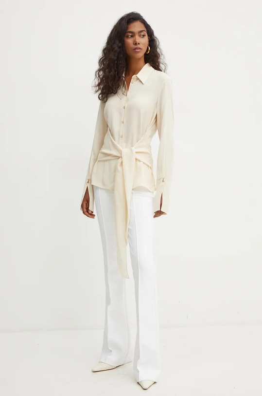 Πουκάμισο Patrizia Pepe 2C1576.A509 μπεζ AW24