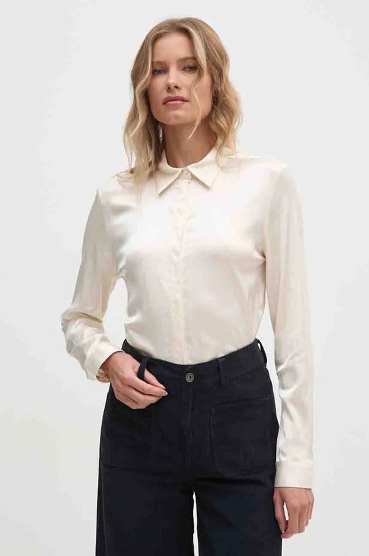 United Colors of Benetton camasa lung bej 5FZPDQ005