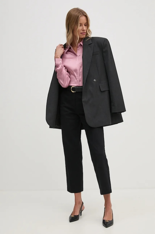 Košile United Colors of Benetton 5FZPDQ005 růžová AW24