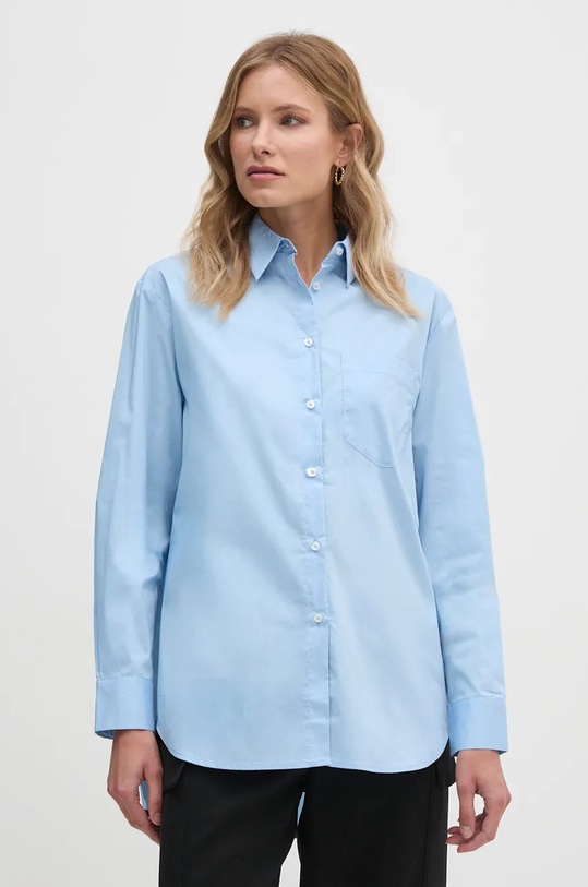 Сорочка United Colors of Benetton casual блакитний 51JUDQ0A1