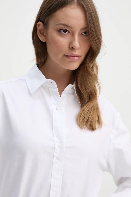 United Colors of Benetton camasa din bumbac alb 5UPQDQ006