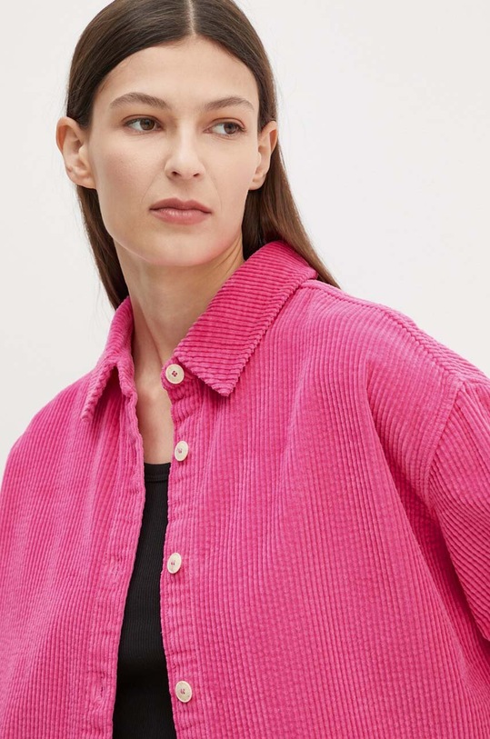 American Vintage camasa din velur roz PADO06AH24