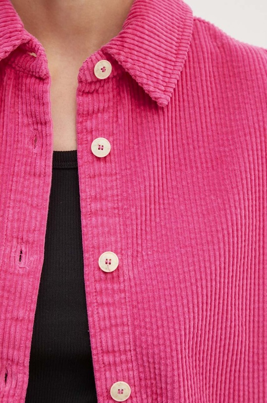 American Vintage camasa din velur PADO06AH24 roz