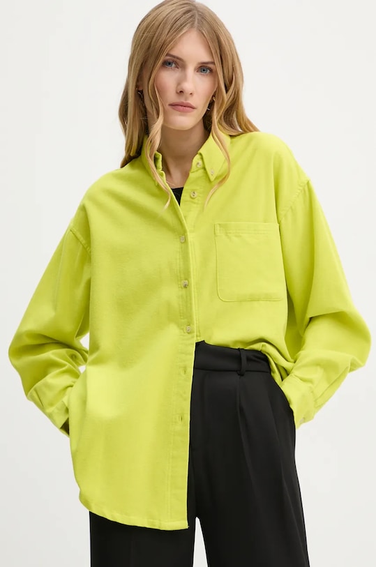 Košile American Vintage zelená DAK06AH24