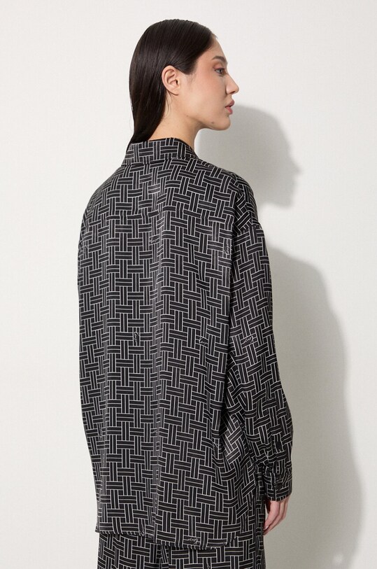 Oblečenie Košeľa Kenzo Weave Dropped Shoulders Shirt FE62CH2479R1.99 čierna