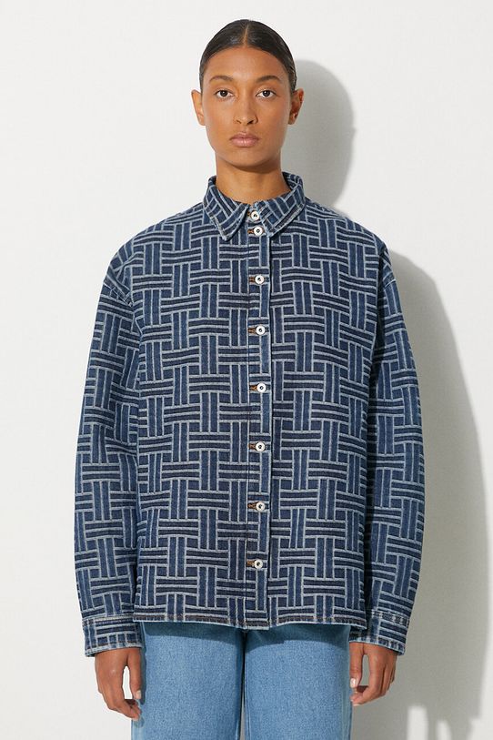 Rifľová košeľa Kenzo Dropped Shoulders Shirt