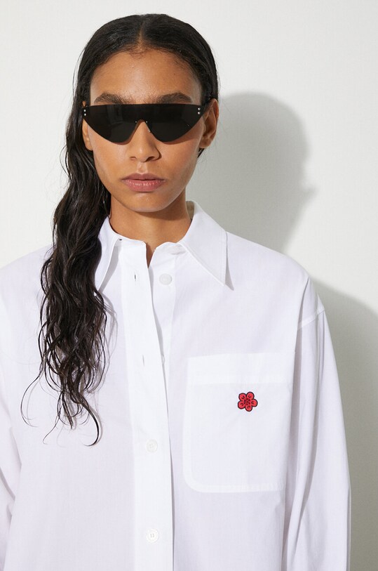Kenzo cotton shirt Boke Flower Oversized Shirt FE62CH2569LS.01 white