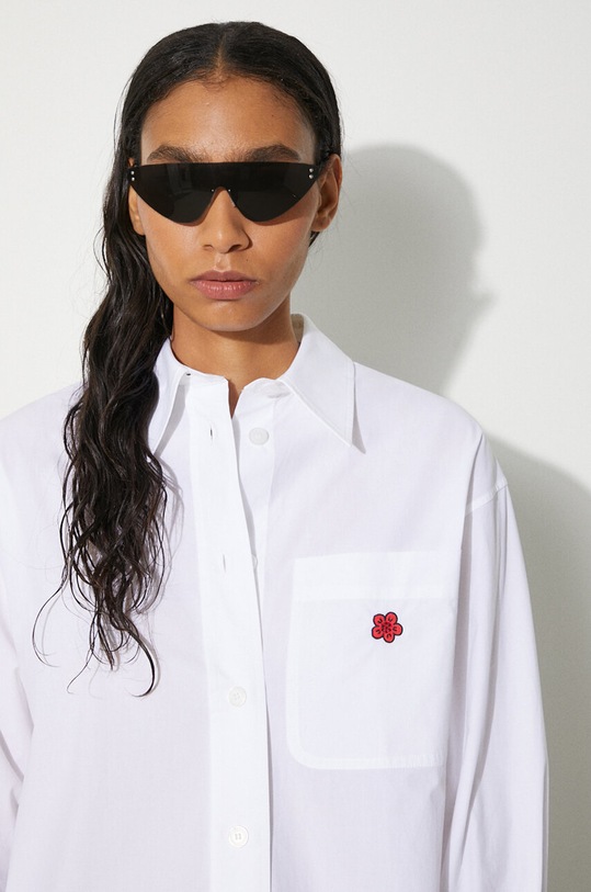 Kenzo koszula bawełniana Boke Flower Oversized Shirt FE62CH2569LS.01 biały